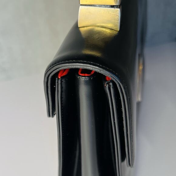 Vintage 1960s Koret Structured Leather Bag Minimalist Collectible Mint Condition - Picture 3 of 16